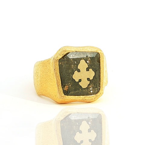 Inel Din Aur Galben 18k cu Diamant Brown 6.00 CT